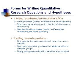 Quantitative research deals with measurable solutions and numbers, which is done in a systematic way to understand the given phenomena and its relationship between those numbers. Research Questions And Hypotheses