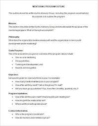 8 program outline templates doc pdf