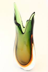murano glass vase of organic form in