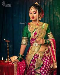 photo of maharashtrian bridal look