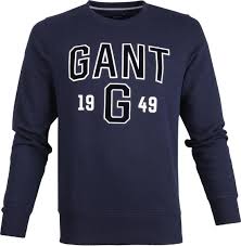 Gant Logo Sweater Navy 2046057 433 Evening Blue Order Online