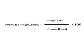 how to calculate weight loss in percene