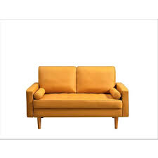 us pride furniture rumaisa 57 87 in yellow faux leather 2 seater loveseat with square arm pink