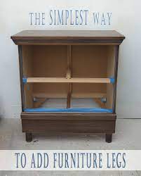 the simplest way to add furniture legs