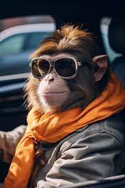 funny monkey with gles images free