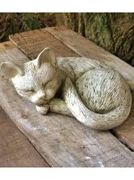 Garden Stone Kitten Cat Statue Four