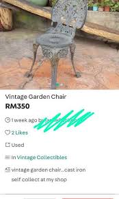 Cast Iron Vintage Garden Chair Set