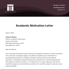 motivation letter templates exles