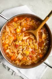 Don't know what to do with that head of cabbage? Hearty Cabbage Soup Recipe Vegan From My Bowl