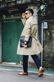 Beige Trenchcoat Dressy Outfits For Men