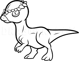 This dinosaurs coloring pages are fun way to teach your kids about dinosaurs. How To Draw A Pachycephalosaurus Coloring Page Trace Drawing