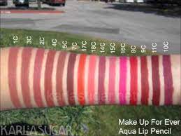 make up for ever aqua lip pencils you