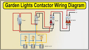garden lights contactor wiring diagram