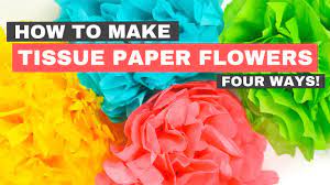 make your own tissue paper flowers