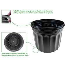 black plastic 7 gal nursery pots