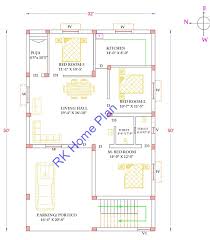 32 X 50 West Face 3 Bhk House Plan As