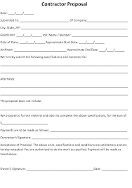 Contractor Quote Forms Template Construction Bid Template Classic
