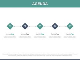 Five Steps Linear Chart For Business Agenda Powerpoint