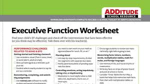 Free Checklist Common Executive Function Challenges And