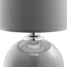 Palla Small Grey Glass Table Lamp With