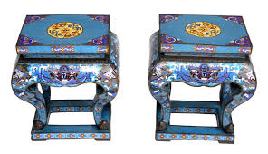 Pair Of Chinese Cloisonne Garden Stools