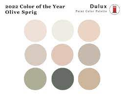 Olive Sprig Dulux Paint Color Palette