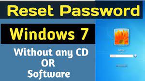 how to reset windows 7 pword without