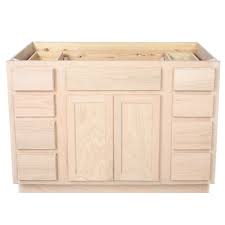 Paint, stain, or tile these cabinets to match your decor. Bathroom Vanity Sink Base 42unfinished Oak Vanities Unfinished Vanities Surplus Building Mat Oak Bathroom Vanity Unfinished Bathroom Vanities Oak Bathroom