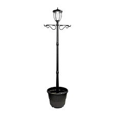 Led Black Lamp Post With Planter