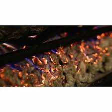 Rock Wool Gas Fireplace Glowing Embers