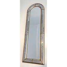 Vintage Multi Faceted Mirror With Brass