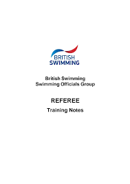 British Swimming Referee Training Notes