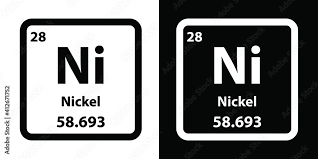 ni nickel chemical element icon the