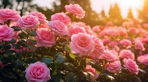 Premium Photo Pink Roses In A Garden