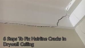 fix hairline s in drywall ceiling
