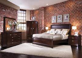 Brick Wallpaper Traditional Bedroom