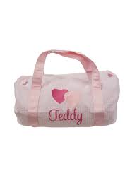 personalized seerer pink duffle bag