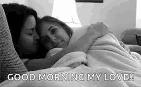 Good Morning My Love Lesbian Couple GIF | GIFDB.com