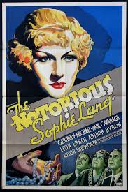 NOTORIOUS SOPHIE LANG Movie Poster ... - 18330