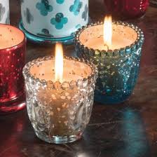 Indian Glass Votive Candle Holders