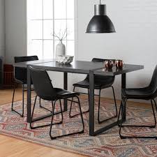 Picket house furnishings keaton 5 piece round dining set. Walker Edison Furniture Co Charcoal And Black Dining Table Set 5 Piece C60ublcl 5 Bellacor