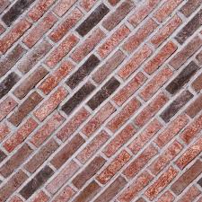 Msi Take Home Tile Sample Brickstaks Noble Red Clay Brick 4 In W X 4 In L Mosaic Sheet Wall Tile