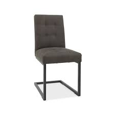 This dining chair with grey faux leather upholstery and sleek edge stitching is worth it for a few reasons: Buy The Indus Faux Leather Cantilever Chair Belgica Furniture