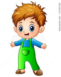 cute little boy cartoon stock