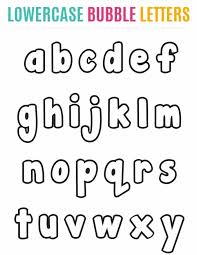 Free Printable Bubble Letters Lowercase Alphabet