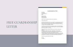 guardianship letter in word google