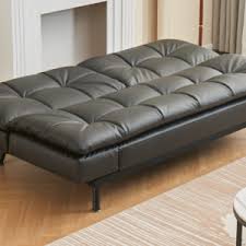 klik klak sofa bed black pu split
