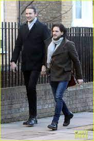 Kit Harington & Much Taller Friend Step ...