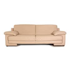 Sofa In Beige Leather From Natuzzi
