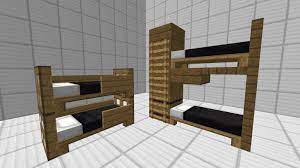 make bunk beds in minecraft step